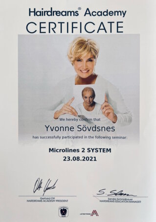 Hairdreams Zertifikat für Microlines